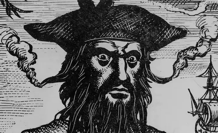 Иллюстрация Черной Бороды неизвестным художником, дата неизвестна (Wikimedia Commons)