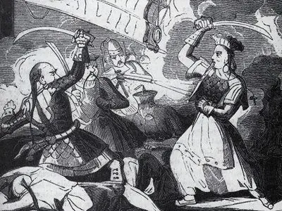 Иллюстрация Чжэн Ши неизвестным художником, 1836 год (Wikimedia Commons)