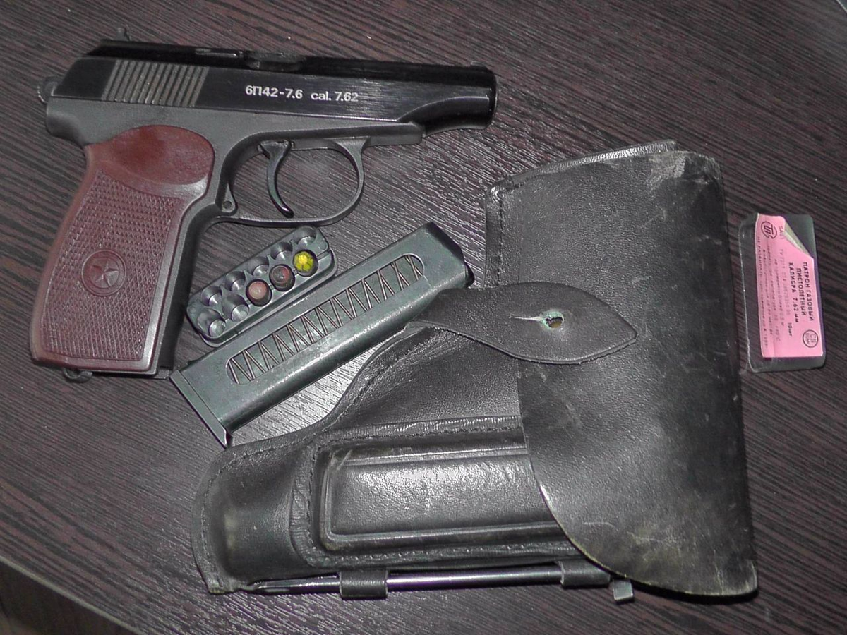 Газовый пистолет 6П42 в калибре 7,62 мм