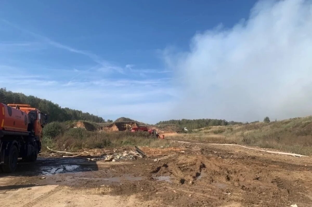    Площадь тления на горящей свалке в Городецком округе составляет 1,5 га