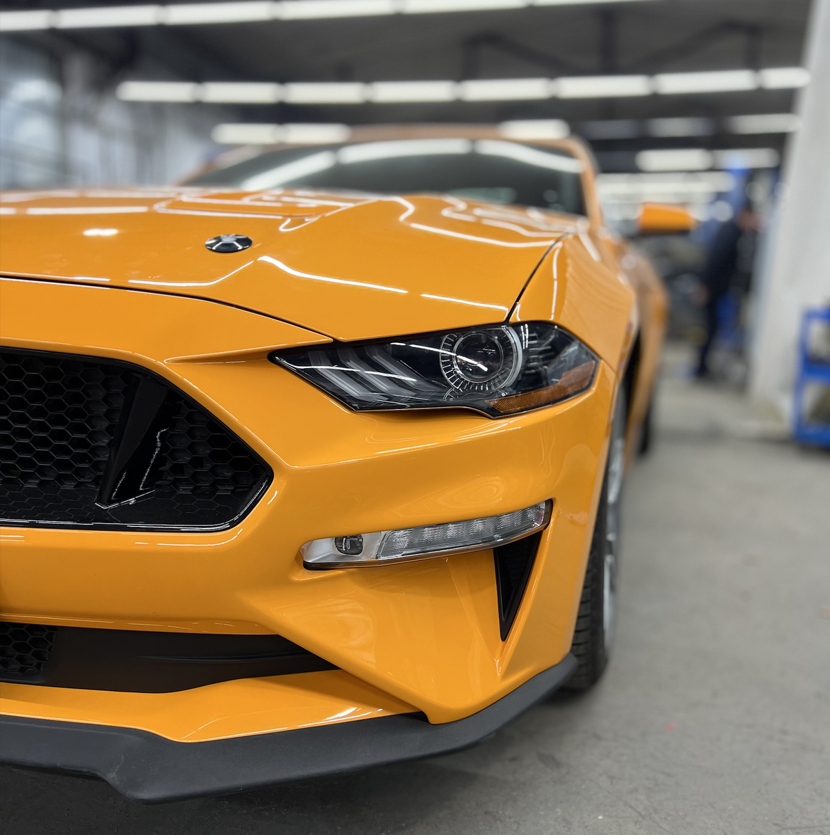 Ford Mustang GT в перламутровом цвете Orange Fury