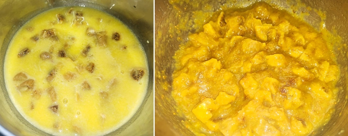 Фото "До" и "После". Можно оценить примерное соотношение инжира и сока.