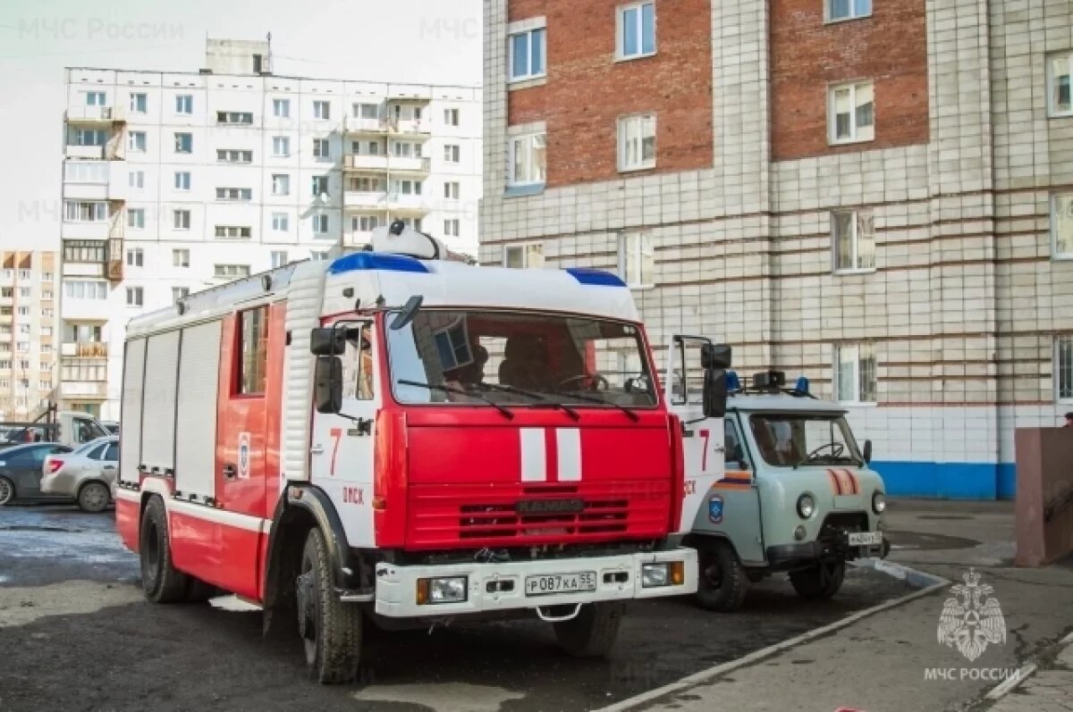    В Омске случился ещё один крупный пожар в Ленинском округе