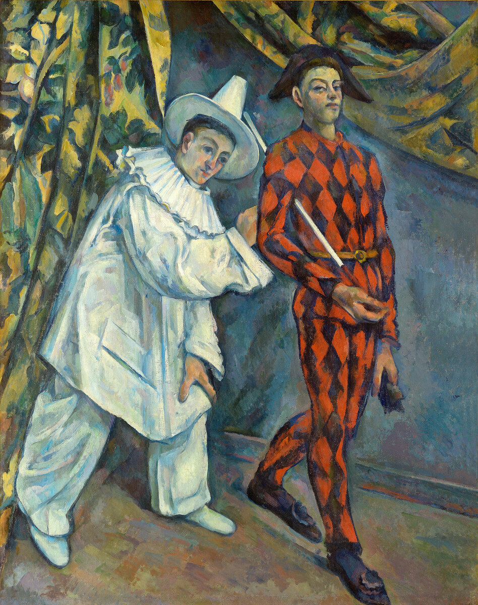 Поль Сезанн. "Пьеро и Арлекин" 1888 год.