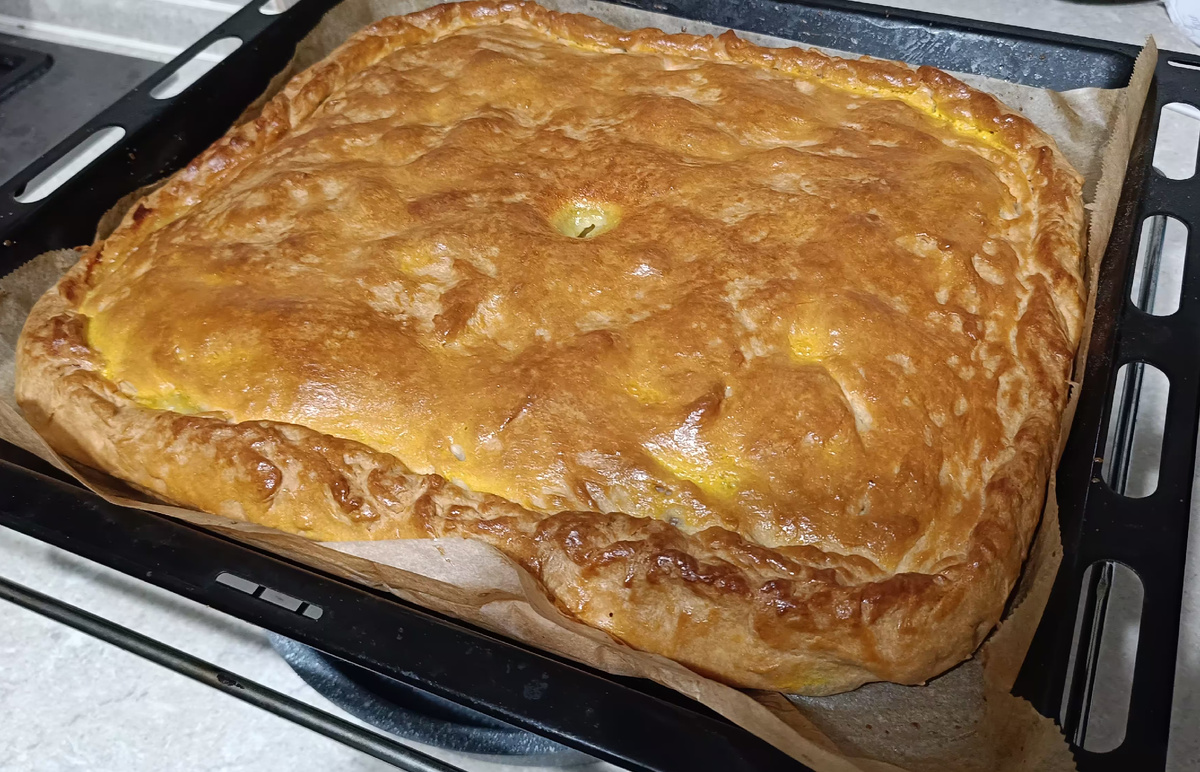 Курник готов, можно пробовать!