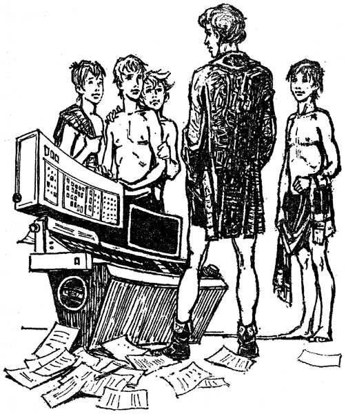 Лев Рубинштейн. Иллюстрация к повести Аркадия и Бориса Стругацких "Полдень, XXII век". Изображение взято из открытых источников