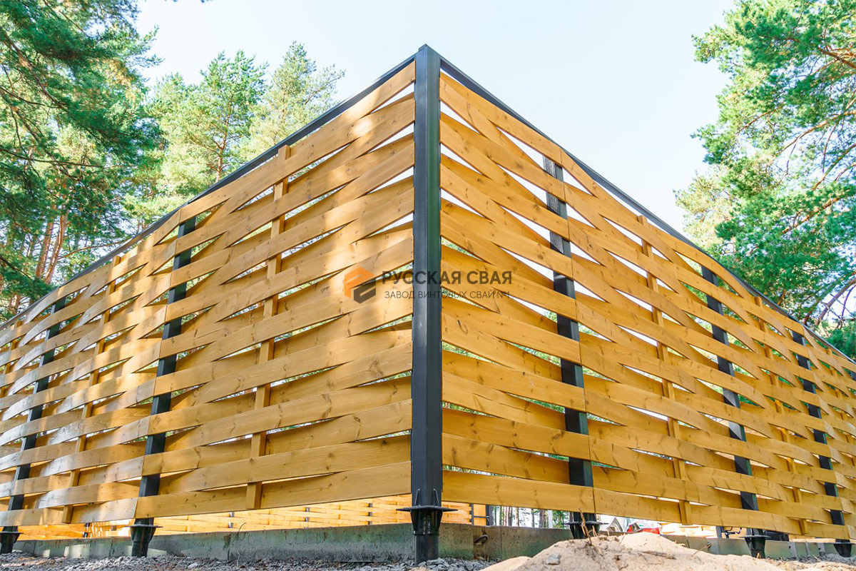 Забор «Австрийская плетёнка» — производство компании «Русская Свая»