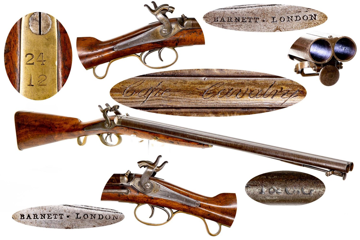 Двухствольный карабин капских конных стрелков, изготовленный в 1840-м году фирмой "Барнетт" по правительственному заказу