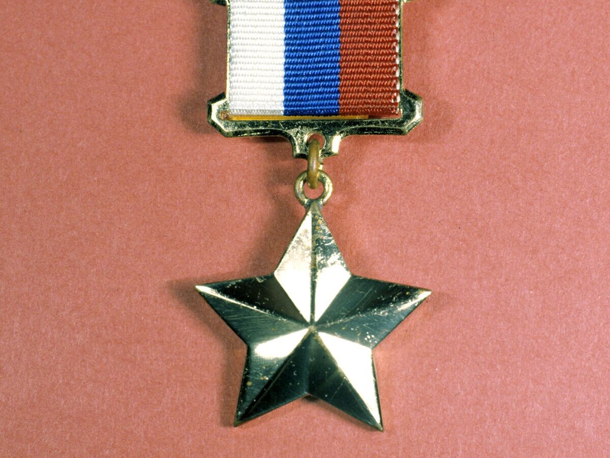    Медаль "Золотая Звезда"© РИА Новости / Сергей Субботин