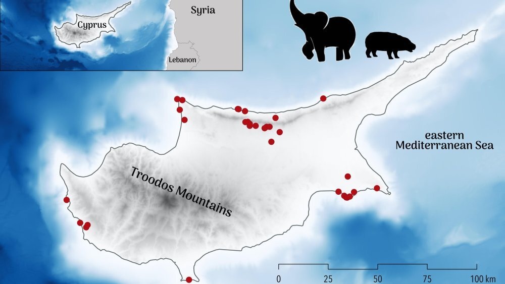    Фото: CJA Bradshaw, Flinders University, Расположение мест, где были найдены останки карликовых слонов и бегемотов.