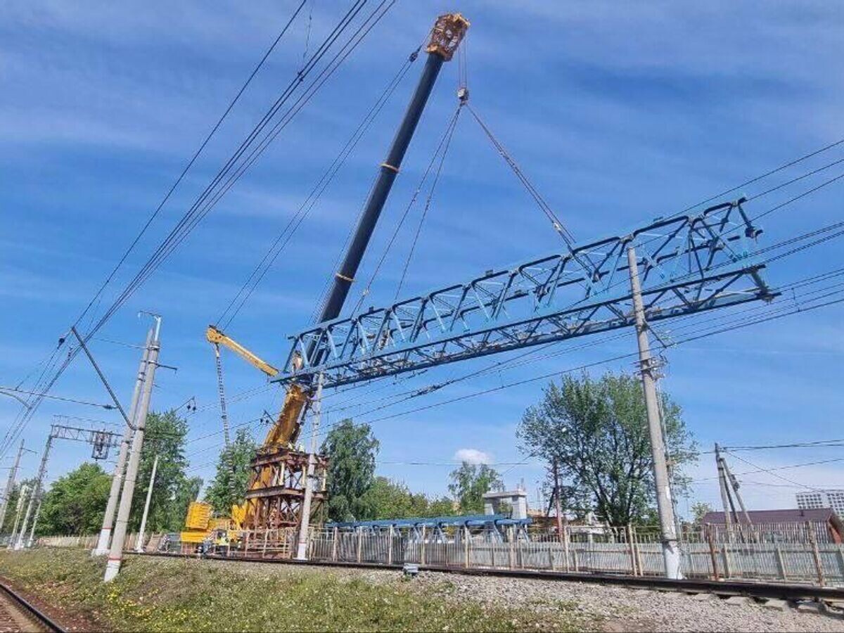    Надземный переход через ж/д пути в Люберцах достроят в 2023 году© Фото : министерство транспорта и дорожной инфраструктуры Московской области