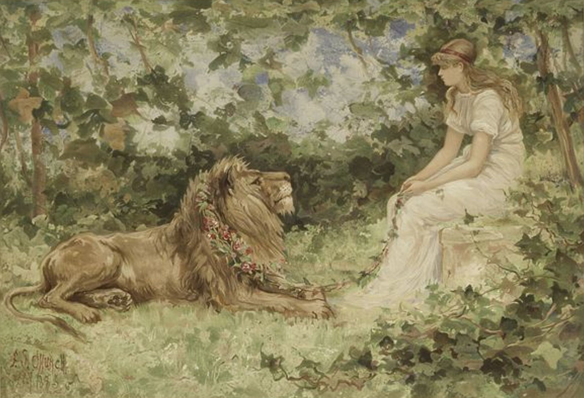 "Влюблённый лев", 1885г. 