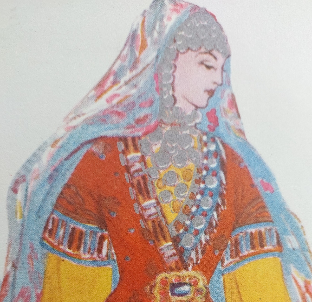 Еще одна татарка с богатыми аксессуарами одежды. Начало 19 века.