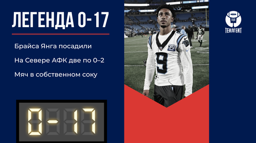 «Легенда 0–17». Брайса Янга посадили, на севере АФК две по 0–2, мяч в собственном соку