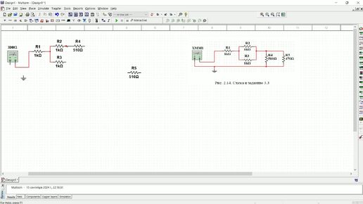 Разъяснения по сборке схемы и изменению номиналов элементов в Multisim