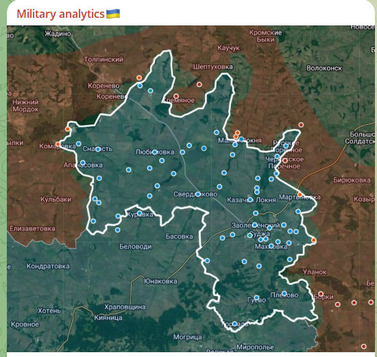    Скриншот: вражеский канал Military analytics