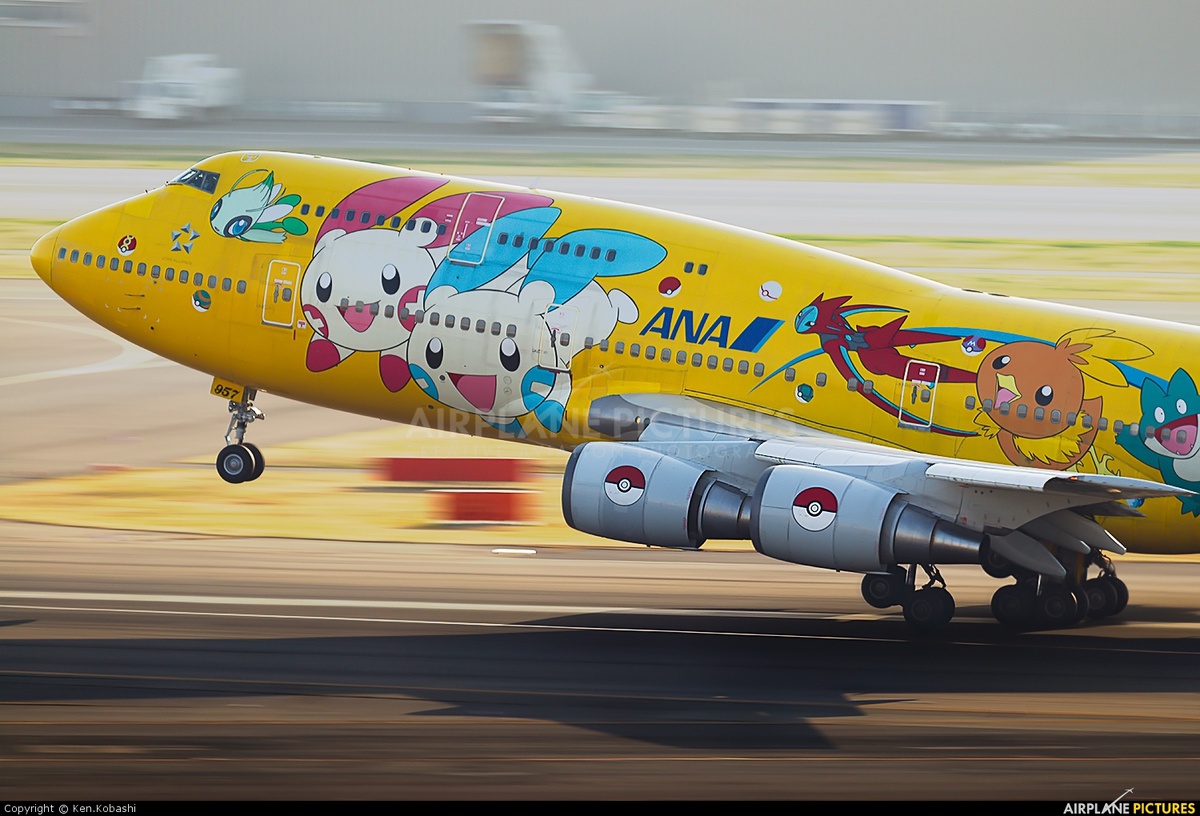 Ливрея Покемоны на Boeing 747-400