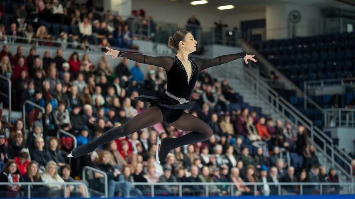 Прыжки всегда очень привлекают внимание любителей фигурного катания. Фото: сгенарировано ИИ