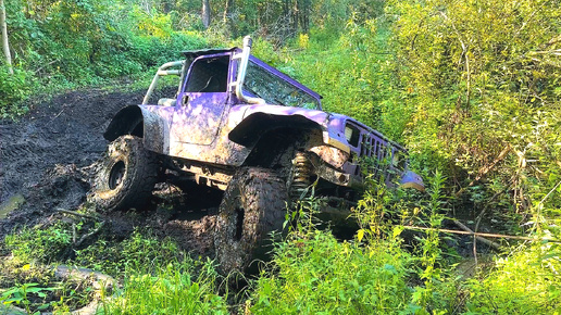 Штурман не смог вылезти, а водитель наглухо засадил JEEP Wrangler