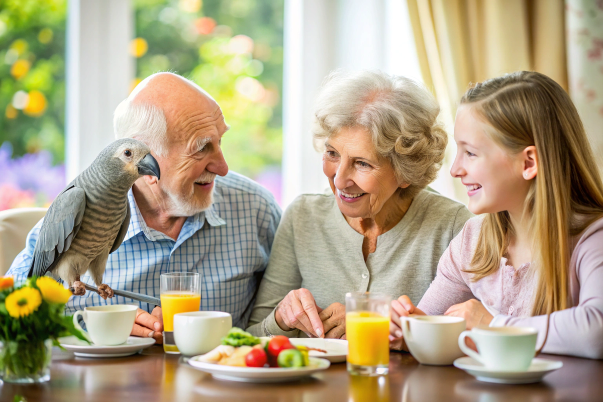 Фрэнк, Харриет, Вайолет и попугай =)