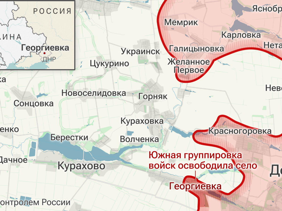    Южная группировка войск освободила село Георгиевка в ДНР© Инфографика
