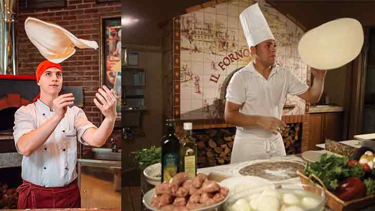 Пиццайоло за работой.