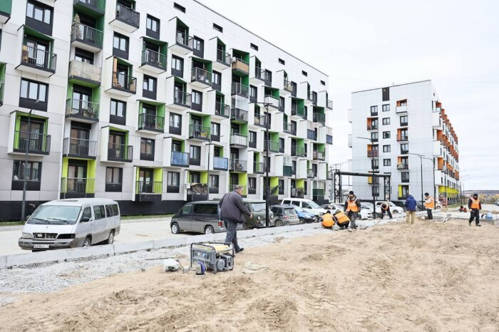 Микрорайон "Звездный" строится. Фото: телеграм-канал Айсена Николаева 