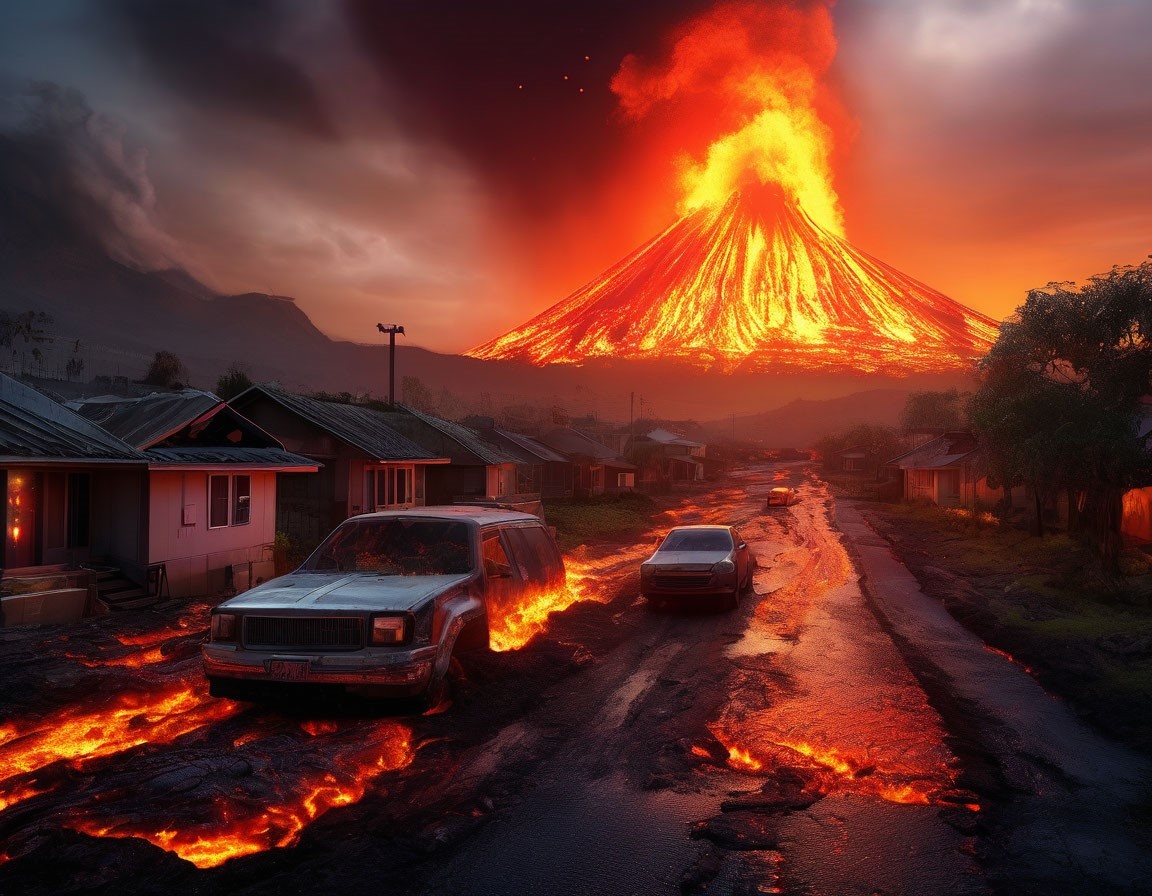 извержение вулкана 