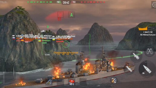 Играю в морской бой на телефоне force of warship