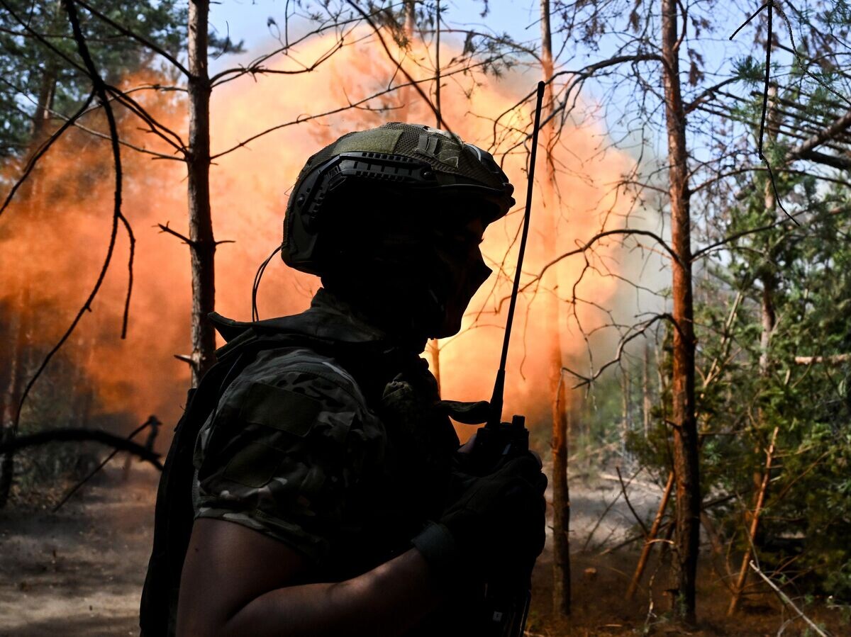    Военнослужащий артиллерийского расчета в зоне спецоперации© РИА Новости / Сергей Бобылев