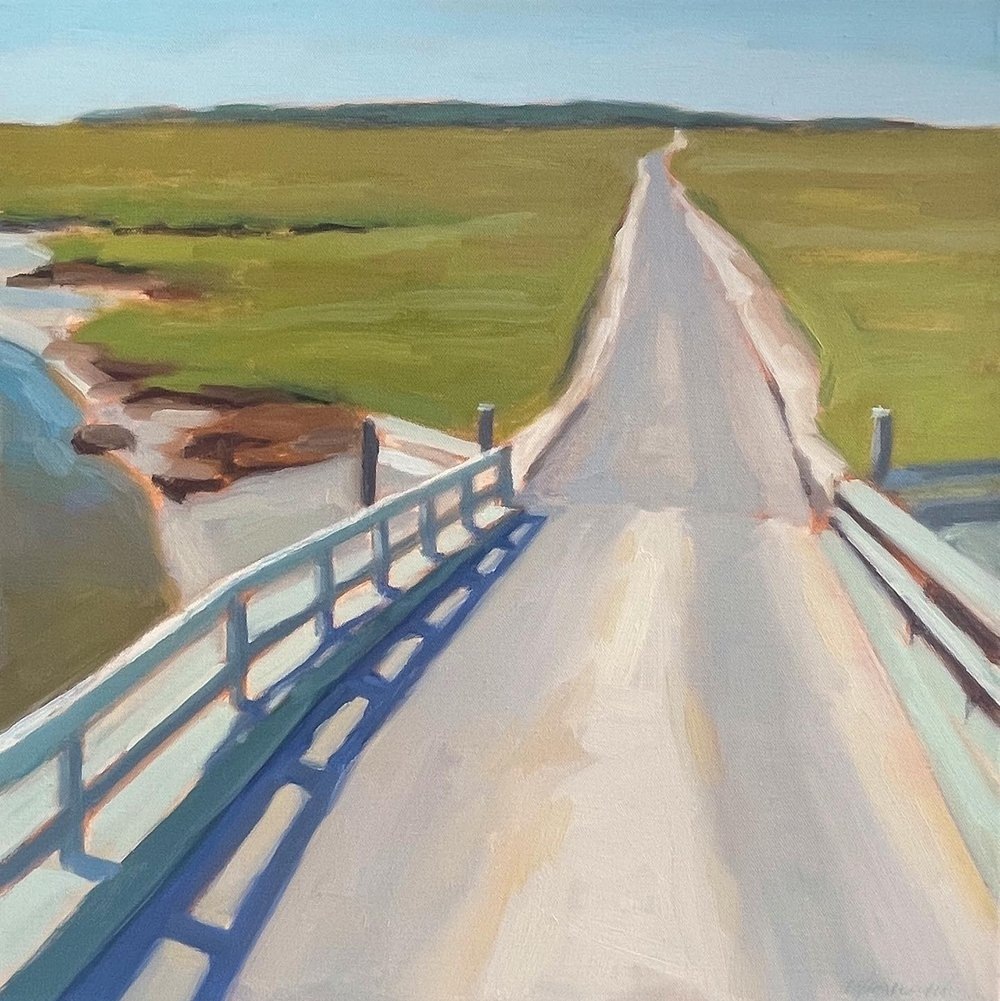 Over the Bridge, oil on canvas, 2015, 20” x 20”
