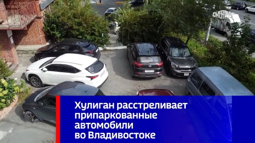 Хулиган расстреливает припаркованные автомобили во Владивостоке