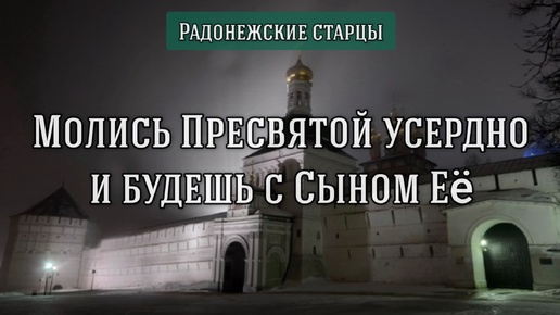 Молись Пресвятой усердно и будешь с Сыном Её. Радонежские старцы