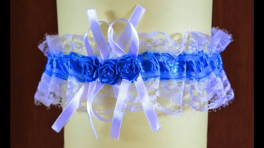 Свадебная подвязка с розочками. Мастер класс. Wedding garter