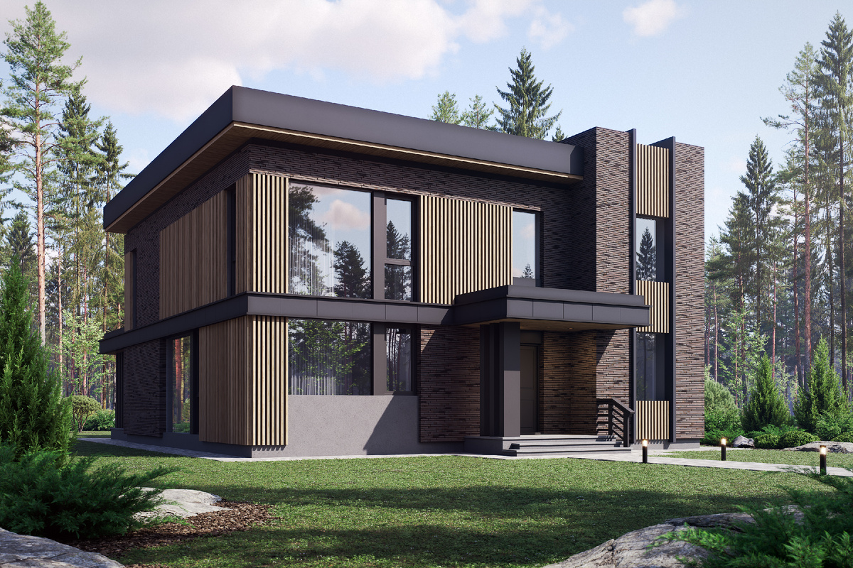 Пример энергоэффективного здания с практически нулевыми теплопотерями через оболочку для наружных температур до -60 градусов Цельсия. Разработка "Роскошные дома" на сайте BUILDING HEALTHY HOMES сайт.