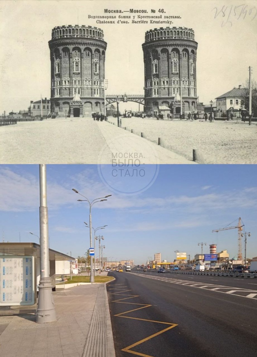Крестовская застава. Самое начало Ярославского шоссе. Начало XX века. Ныне здесь широкий Проспект Мира