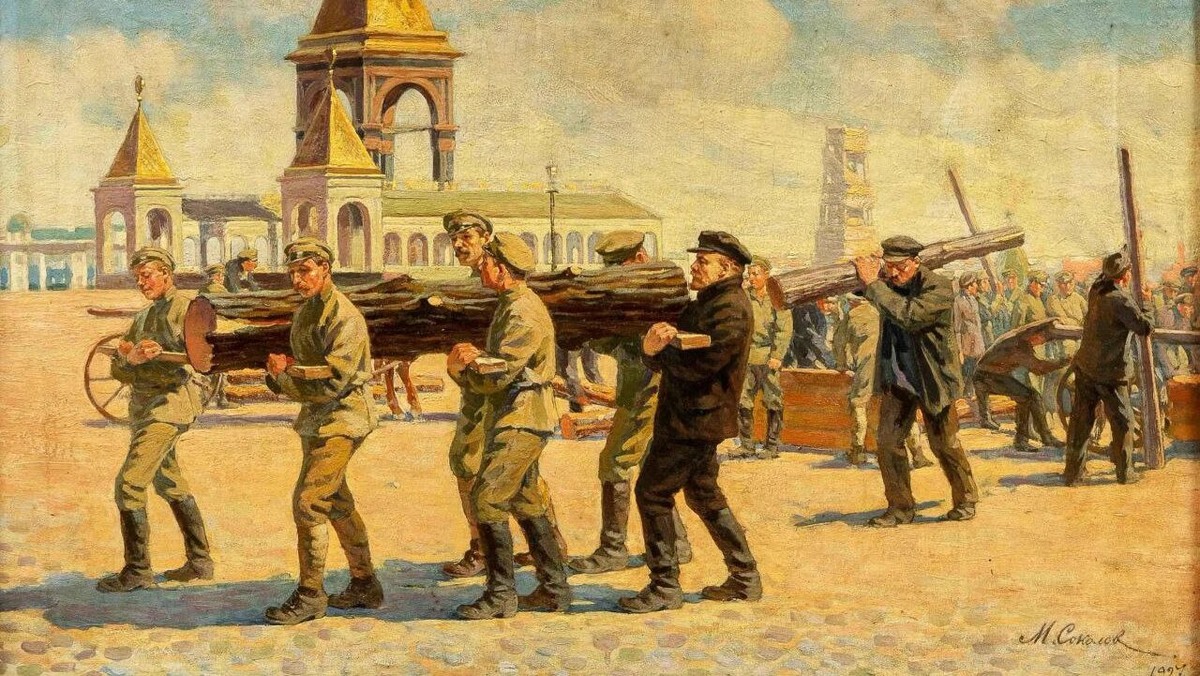    М. Соков «В. И. Ленин на Всероссийском субботнике в Кремле 1 мая 1920 года»