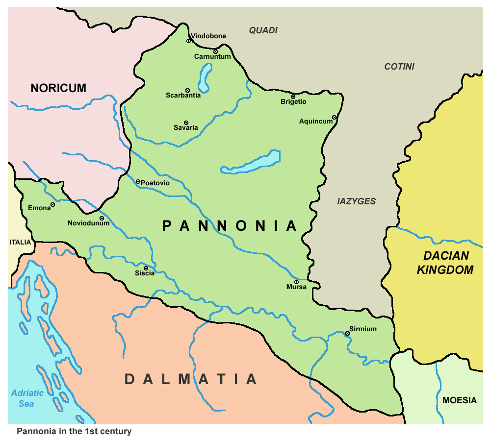 Паннония в I веке нашей эры.