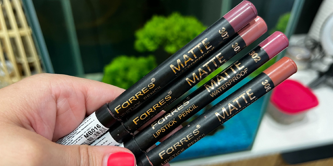 FARRES lip pencil matte, бюджетные матовые карандаши для губ, которые достойны вашего внимания