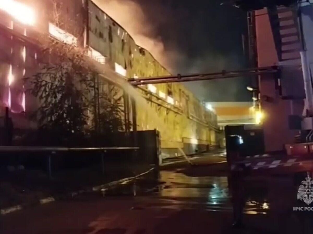    Тушение пожара на складе в Подмосковье © МЧС РФ