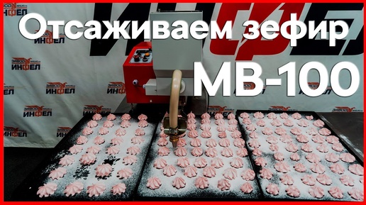 Отсаживаем зефир на отсадочной машине MB-100. Производство зефира.