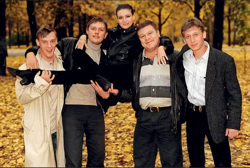 С коллегами по сериалу, начало 00-х. 