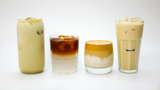 4 рецепта Iced Coffee (Эспрессо-тоник, Матча Латте, Дальгона и Банановый айс кофе)| Холодный кофе в домашних условиях.