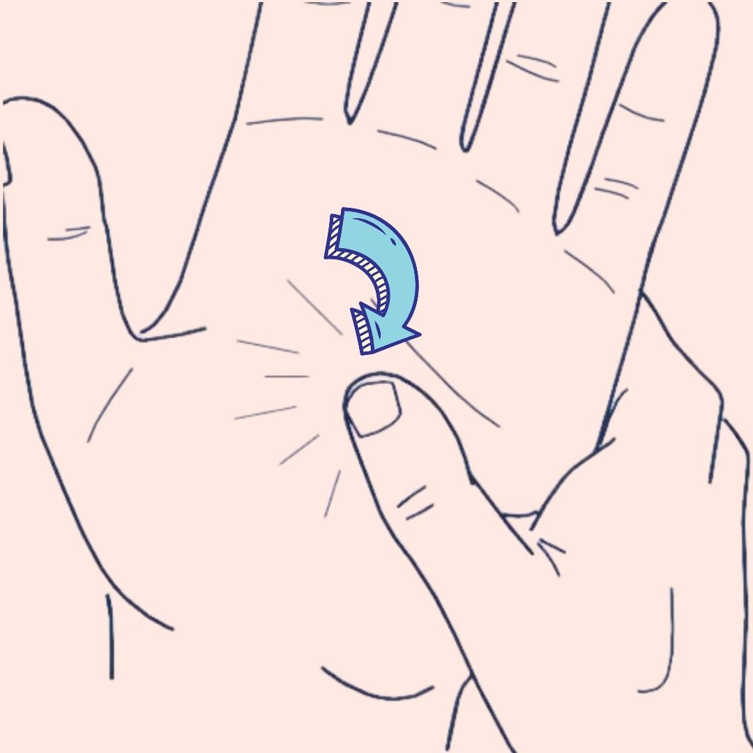 Точка в центре ладони на равнине Марса 