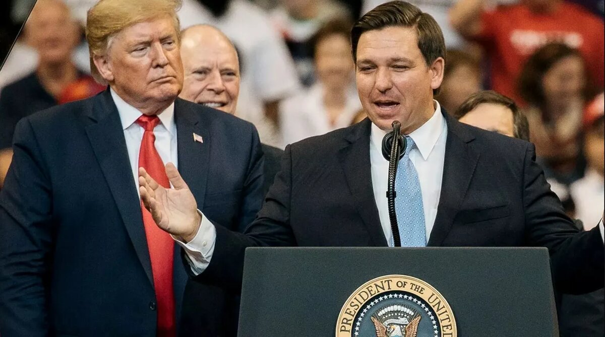 Фото: Рон Десантис (справа) и Дональд Трамп / Fox News 