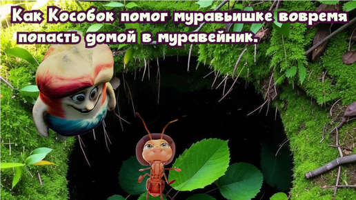 Как Кособок помог муравьишке вовремя попасть домой в муравейник. Премьера истории!!!