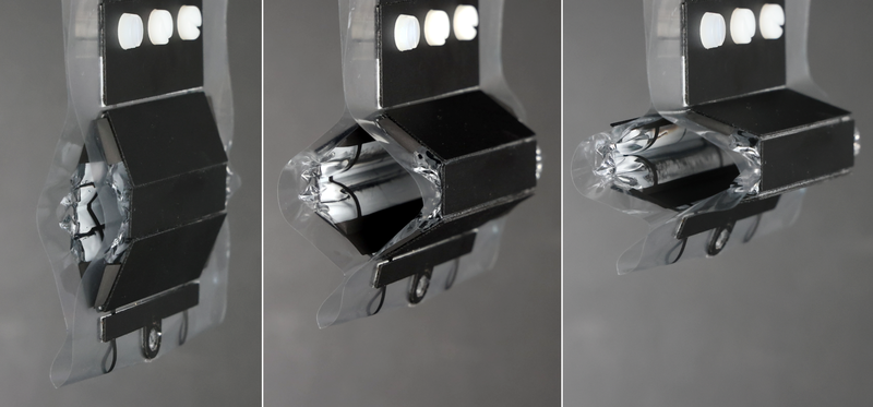 Отдельные модули HEXEL сочетают мягкие искусственные мышцы с жесткими компонентами для быстрых и масштабируемых движений.