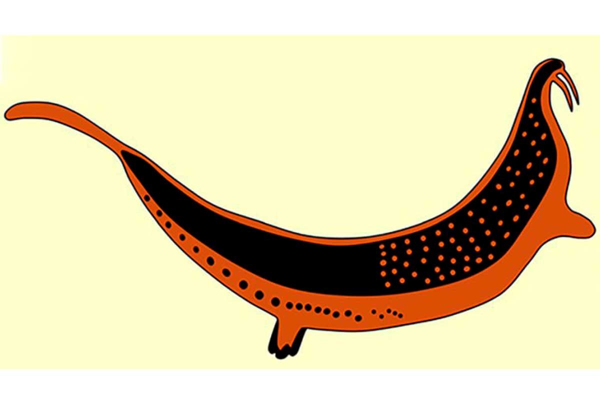 PLOS ONE.📷Изображение бивневого животного на наскальной панели