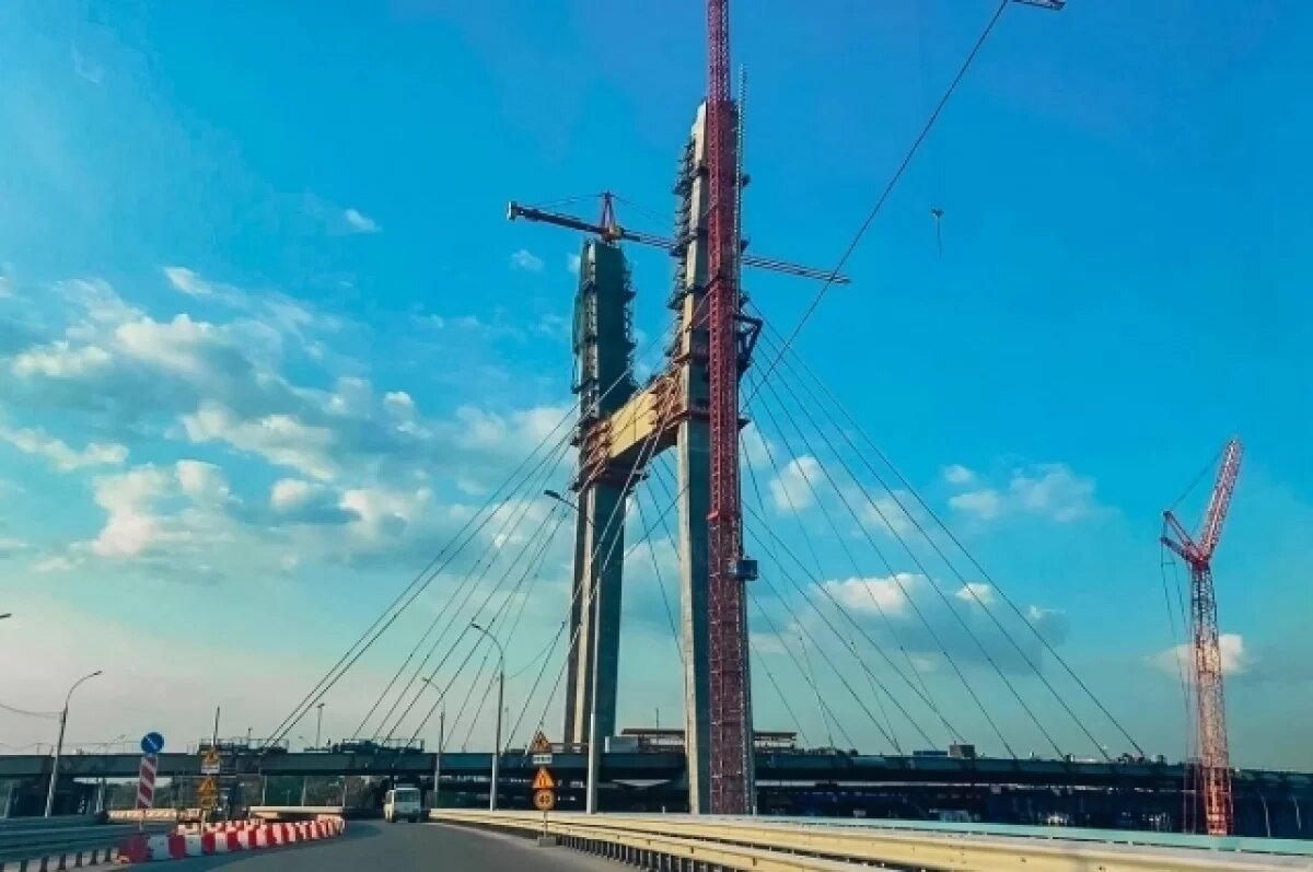    В Новосибирске запущено движение по шестиполосному съезду четвертого моста