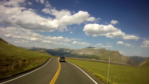 Trail Ridge Road drive timelapse (Скоростная трасса в США)